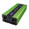 Qoltec Monolith Spannungswandler | Batterieladung | USV | 2000W | 4000W | 12V auf 230V | Reine Sinuswelle | LCD schwarz-grün