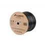 LANBERG Netzwerkkabel Cat5e LCF5-21CU-0305-BK, F/UTP Kupfer, 305 m, 24 AWG, PE-Mantel, schwarz