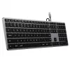 Satechi schlank W3 Tastatur USB-C mit Ziffernblock (Space Grau)