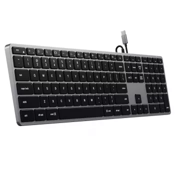 Satechi schlank W3 Tastatur USB-C mit Ziffernblock (Space Grau)