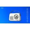 Tragbares Radio SAVIO RS-02 — analoger FM-Tuner, Bluetooth 5.3, USB-Stromversorgung, 3 W, weiß