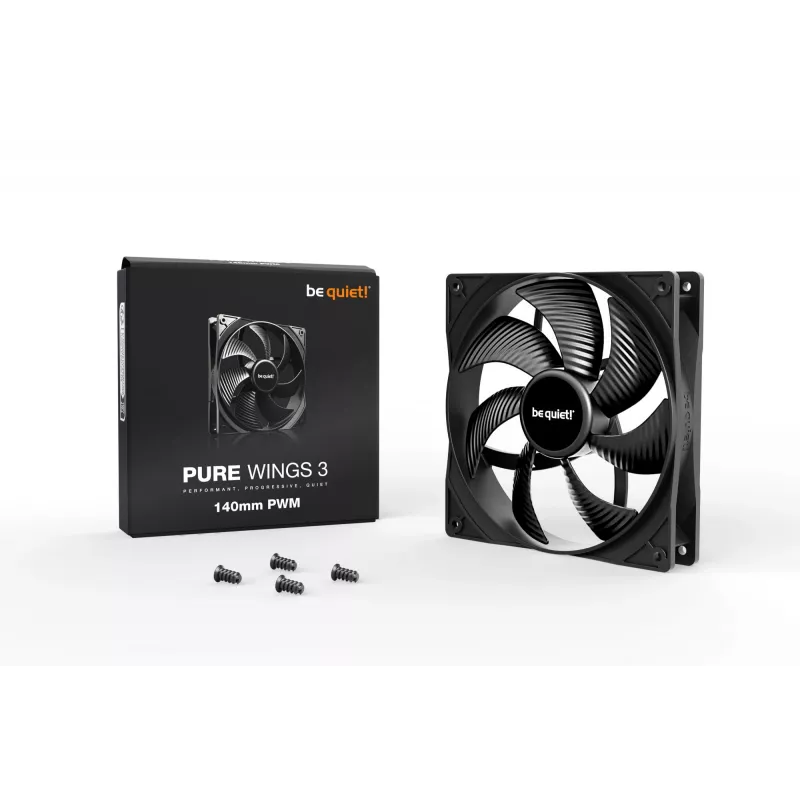 be quiet! Pure Wings 3 140mm PWM Computergehäuselüfter 14 cm Schwarz 1 Stk.