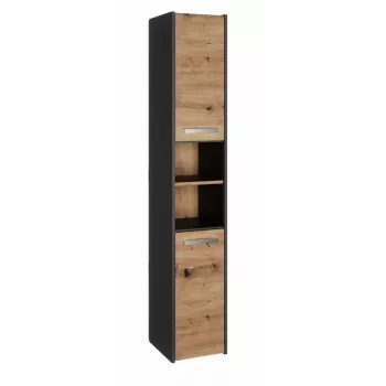 Topeshop S30 ANTRACYT/ARTISAN Badezimmerschrank