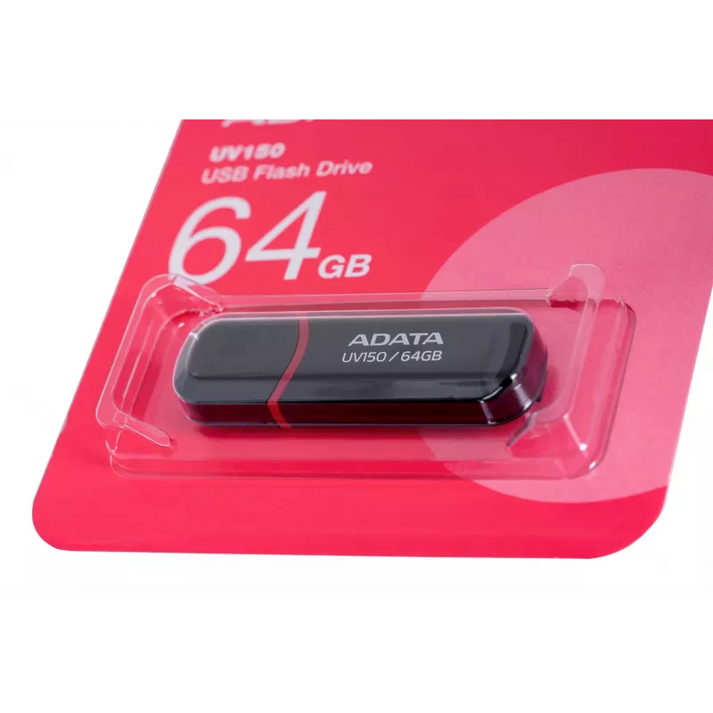 ADATA 64GB DashDrive UV150 USB-Flash-Laufwerk USB Typ-A 3.2 Gen 1 (3.1 Gen 1) Schwarz