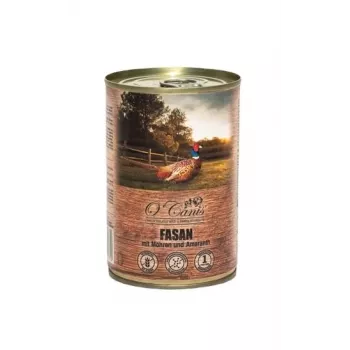 Nassfutter für Hunde o'canis Fasan mit Karotten 400 g — Alleinfuttermittel in Dosen, 80,5 % Feuchtigkeit, 7,2 % Protein