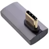 InLine USB4-Adapter, USB-C-Stecker/Buchse vertikal rechts/links gewinkelt, Alu, grau