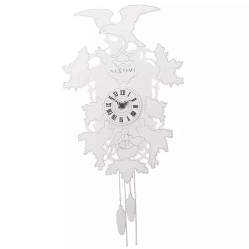 NeXtime Uhr 2988 Cuckoo Weeble, 41x21 cm, Wand, Weiß