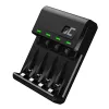 Batterieladegerät Grün Cell GC VitalCharger USB, 4-Steckplätze, AA/AAA, USB-betrieben, schwarz