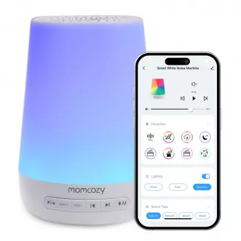 Momcozy WN02 LED Nachtlicht mit weißem Rauschen, Wi-Fi, Alexa, USB-C