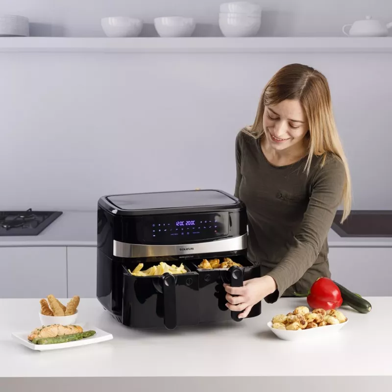 Taurus Air Fry Digital Duo Doppel 9 L 2200 W Heißluftfritteuse Schwarz
