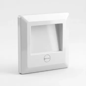 Wandplatte / Schalterabdeckung von Busch-Jaeger 2539-214, schraubenloses Design, weiß, 54×54 mm
