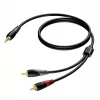 Stereo 3,5 mm Klinkenstecker auf 2x Cinch-Stecker Kabel Procab 3 m