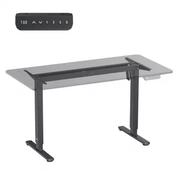 Ergo Office elektrisch höhenverstellbarer Schreibtisch, max. Höhe 1160 mm, max. - 80 kg, ohne Sitz-Steh-Tischplatte, schwarz, ER-400 B