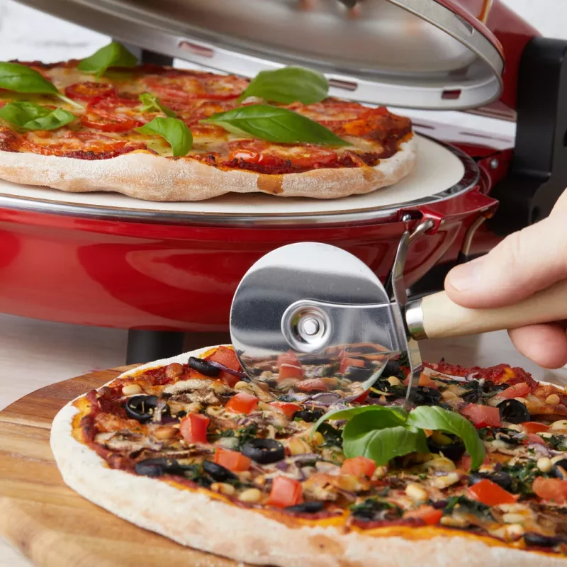 Pizzamaker Petra PT5666VDE Bella Pizza 1200 W antihaftbeschichtete Oberfläche, Tisch-Pizzaofen
