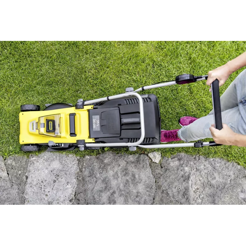 Handgeführter Rasenmäher Karcher LMO 3-18, Akku 18 V, Schnittbreite 340 mm, für bis zu 350 m², 25–60 mm Höhe