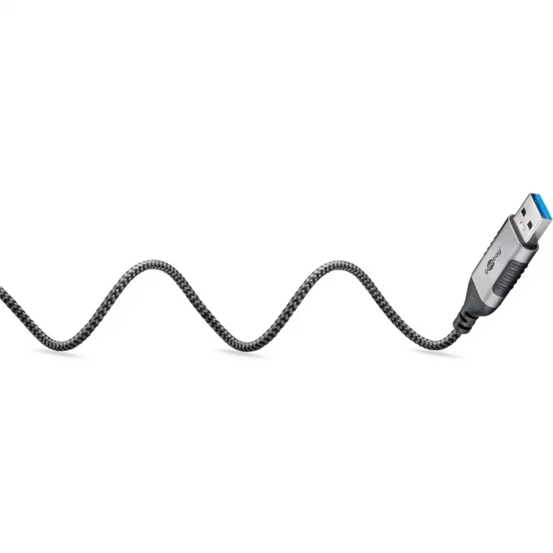 Goobay Ethernet-Kabel USB-A 3.0 auf RJ45 schlank 1 m – verbindet Router, Modem oder (74393)
