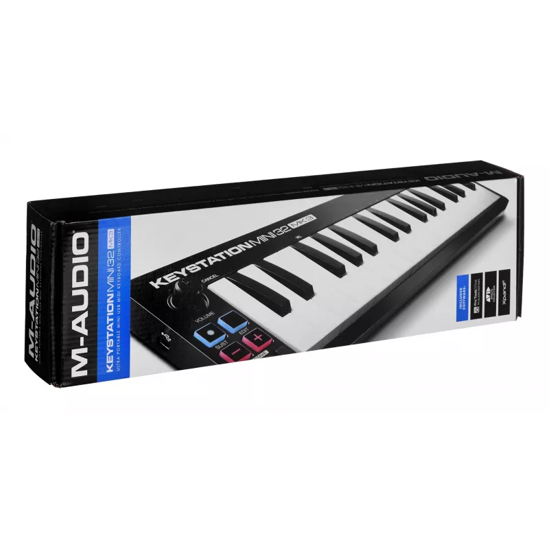 M-AUDIO Keystation Mini 32 MK3 MIDI-Tastatur 32 Tasten USB Schwarz, Weiß