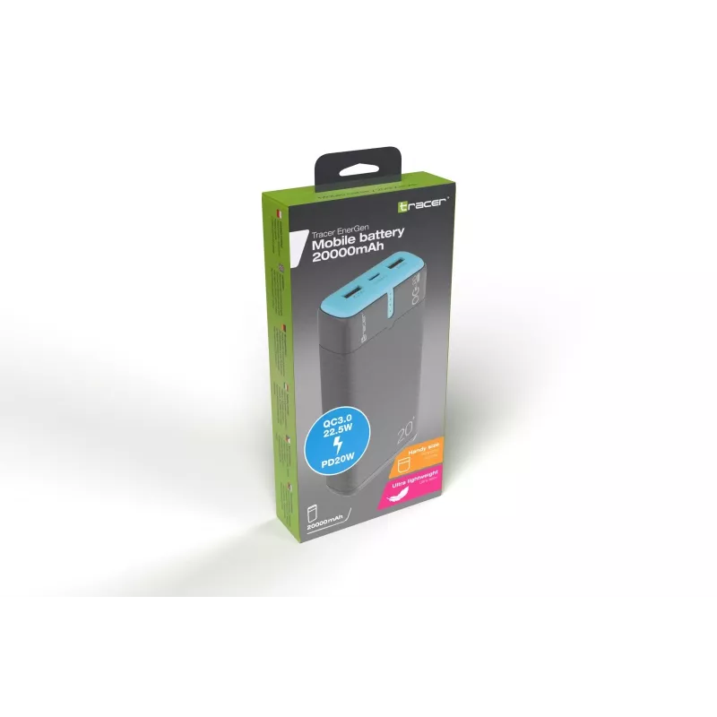 Tracer EnerGen 20000 mAh Schwarz, Blau