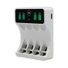 Batterieladegerät QOLTEC 50848 für NiMH AAA (R03) und AA (R6) Zellen mit LCD-Anzeige