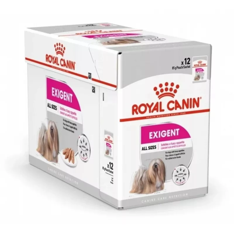 Nassfutter für Hunde Royal Canin Exigent Meat Universal 12×85 g — Geflügel, Adult, für wählerische Hunde