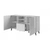 ABETO Kommode 150x42x82 weiß glänzend