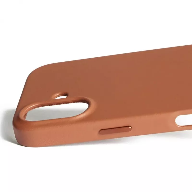 Mujjo Full Leather Case MagSafe Case für iPhone 17 Braun