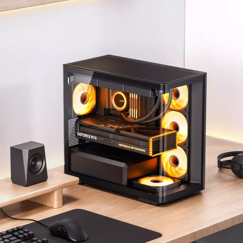 Computergehäuse Jonsbo D300 ATX Schwarz