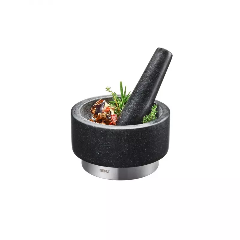 Mörser GEFU 35300 Schwarz Edelstahl Granit 14 cm