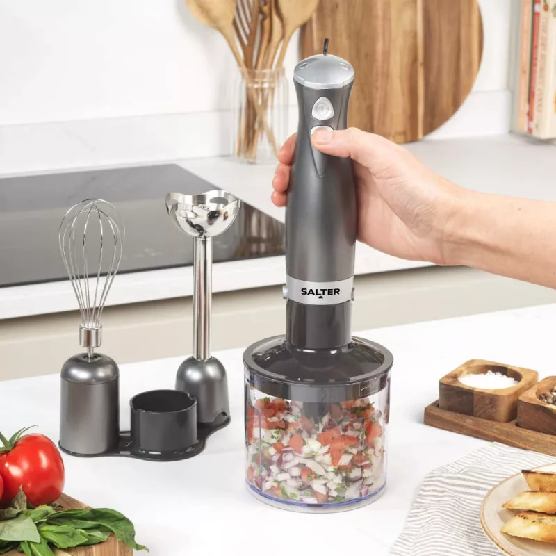 Salter EK2827GUNMETALFVDE Cosmos 3-in-1-Blender-Set
