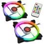 RAIJINTEK IRIS 14 Rainbow RGB-LED-Lüfter 140 mm, 2er-Set mit Controller
