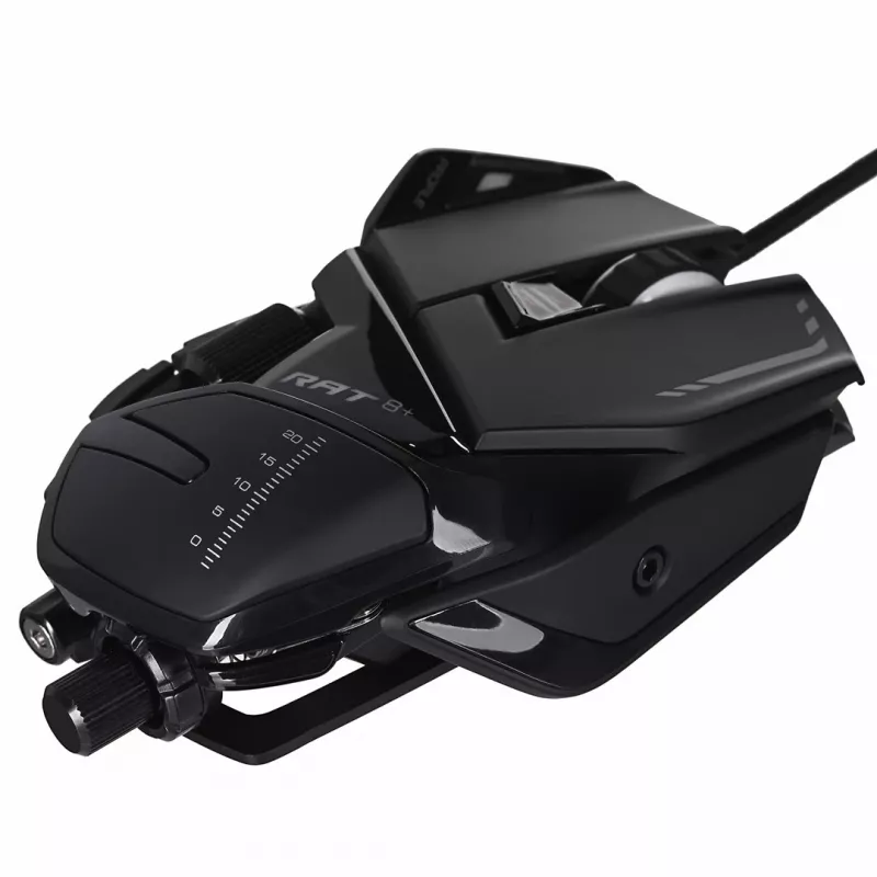 Gaming-Maus MadCatz R.A.T. 8+ — Rechtshänder, optisch, 16000 DPI, 11 Tasten, USB Typ-A, 145 g