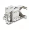Keystone-Modul DELOCK RJ45 auf LSA Cat.6A geschirmt werkzeugfrei, flach, silber/weiß, mit Staubschutzkappe