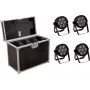 LED-Spot EUROLITE 7C-7 Silent schlank 4x mit Transportkoffer, kompaktes 4er-Set