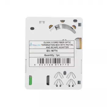Extralink Olivia Glasfaserbox, 2 Spleiße, mit Pigtail und SC/APC Adapter