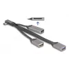 DeLOCK 64303 USB 3.2 Gen 1 Typ-C Hub 5000 Mbit/s Grau