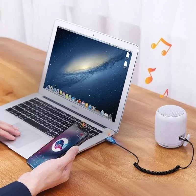 Audio-Empfänger UGREEN CM309 Bluetooth 5.0 USB mit 3,5 mm AUX-Klinke, schwarz, 20–20000 Hz