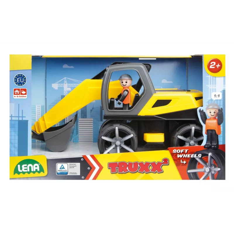 Spielzeugbagger Lena Truxx 2 open box 04511 – Kunststoff-Baufahrzeug, kleiner Maßstab