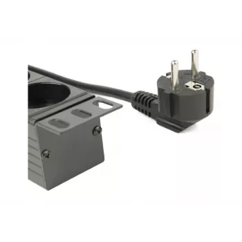 Stromverteilereinheit GEMBIRD EG-PDU-014 — 8× Typ-F-Steckdosen, 16 A, 3 m Kabel, 1U Rack, 3680 W, schwarz