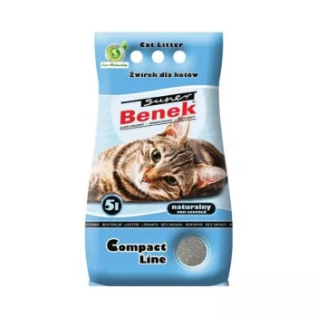 Klumpstreu Super Benek Certech Super Benek Compact, Bentonit-Granulat, 5 L, schnell absorbierend, Geruchsneutralisierung