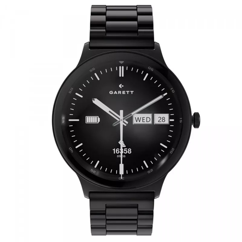 Smartwatch Garett Quantum – schwarz Edelstahl