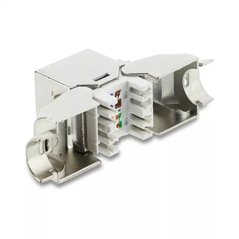 Keystone RJ45 Modul DELOCK 90374 Cat.6A 90° werkzeugfrei