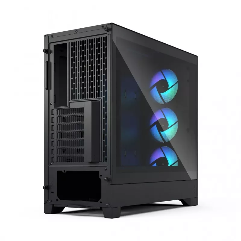 Fractal Design Pop 2 Air Schwarz Solid Midi-Tower-PC-Gehäuse — ATX-Unterstützung, 3x 120 mm Frontlüfter, 2,5/3,5-Zoll-Laufwerksschächte, 215×481×462 mm