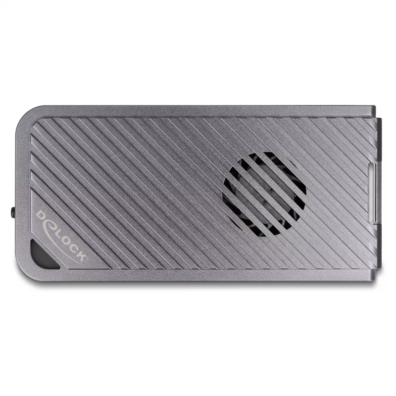 SSD-Gehäuse DELOCK 42025 für 1 x M.2 (PCIe, USB4 Gen4, USB-C) Grau, Aluminium