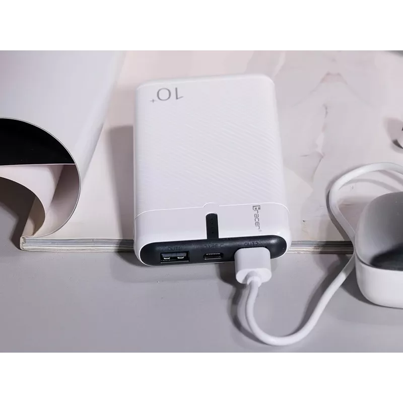 Powerbank EnerGo 10000mAh weiß-schwarz