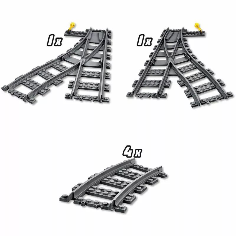Baukasten LEGO City 60238 – Bahnweiche und Zubehör für Spielsets