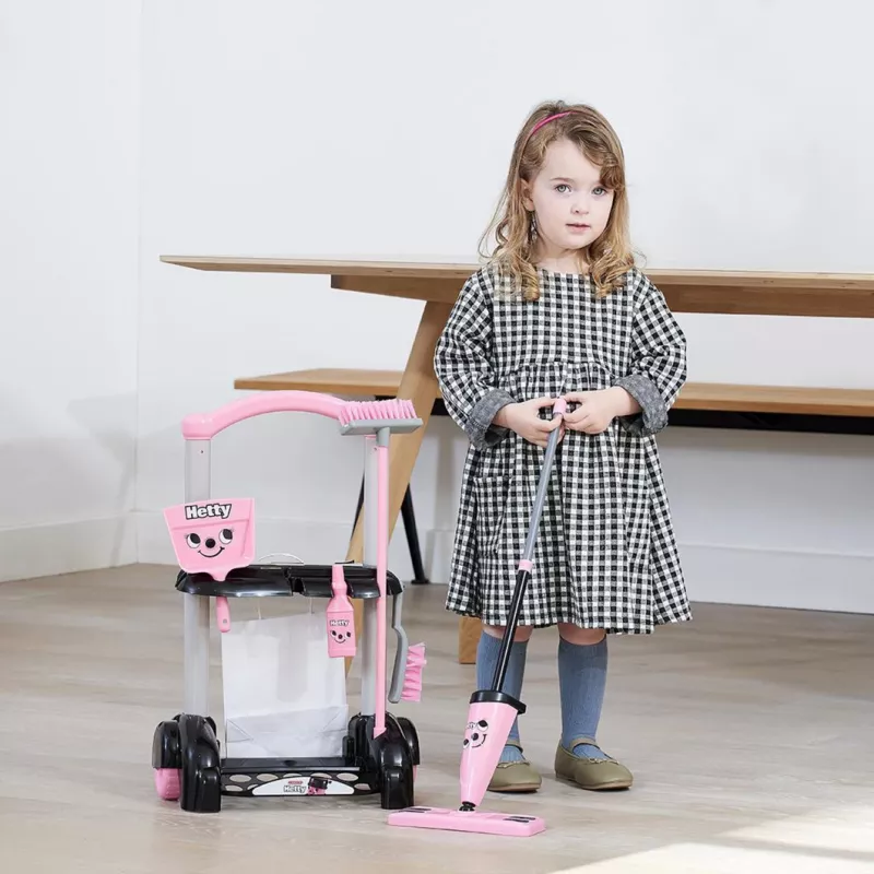Spielzeug-Putzwagen CASDON Hetty Kinder-Haushaltsgerät rosa