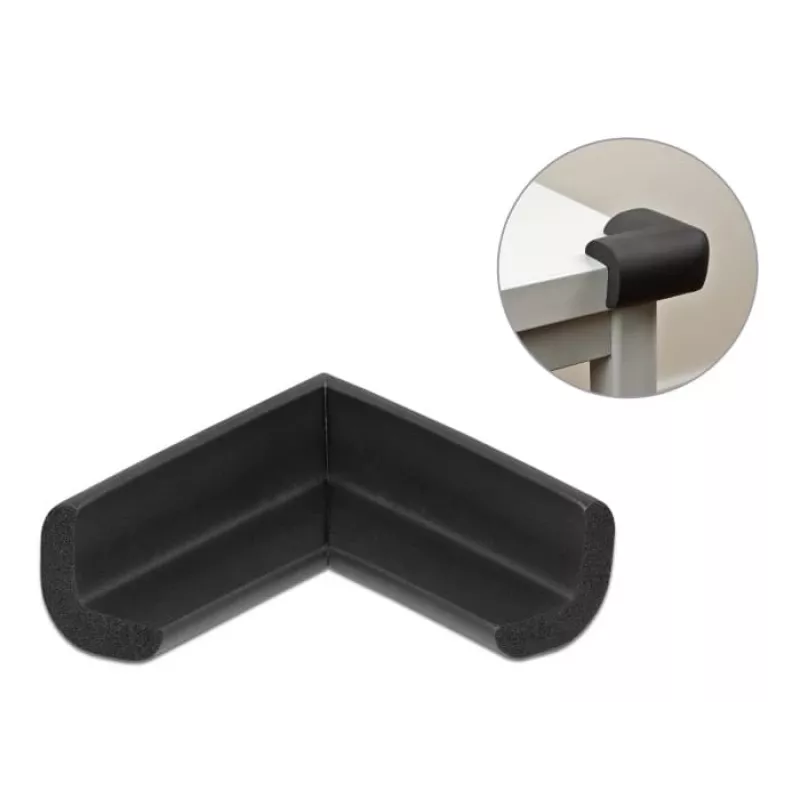 Schaumstoff-Kantenschutz DeLOCK 18397 56 x 56 x 22 mm schwarz