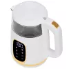 Wasserkocher Adler AD 1305WG — 1,7 l, 2200 W, Glas/Kunststoff, Weiß/Gold/Transparent
