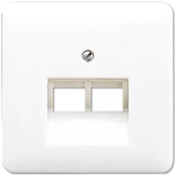 Wandsteckdose RJ-45 JUNG CD 569-2 UA WW Weiß — Thermoplast