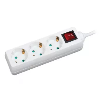 Power Extension LogiLink LPS206 1.4 m 3 AC Outlets White